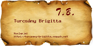 Turcsány Brigitta névjegykártya