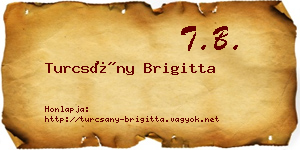 Turcsány Brigitta névjegykártya